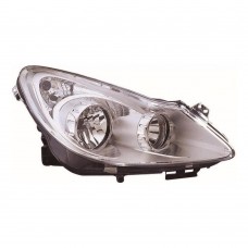 Vauxhall Corsa 2006-2011 Chrome Inner Halogen Head Lamp Unit Driver Side